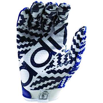 adidas Adizero 5.0 Football Gloves Small White/Navy