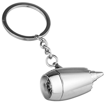 Glenber Aircraft Engine Keychain Stainless Steel Gift