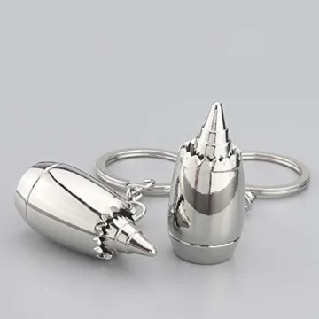 Glenber Aircraft Engine Keychain Stainless Steel Gift