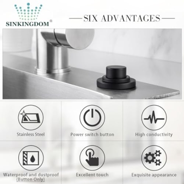 SINKINGDOM Matte Black Air Switch Kit for Garbage Disposal