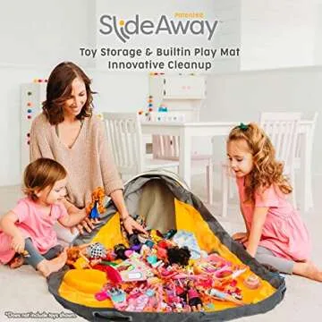 Creative QT SlideAway Toy Storage Organizer & Play Mat for Kids