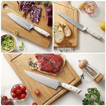 grilljoy 17PCS Premium Kitchen Knife Set with In-drawer Block