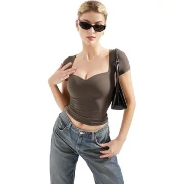 SUUKSESS Fitted Basic Tee with Sweetheart Neckline