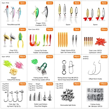 TCMBY 327PCS Fishing Tackle Kit - Perfect Gift for Anglers