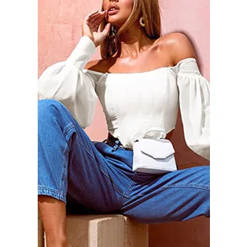 Hilinker Women's Off Shoulder Crop Top for Stylish Fashion