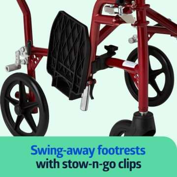 Lightweight Medline Transport Wheelchair - Easy Mobility Enhancer