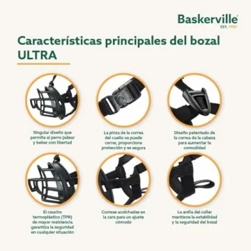 Baskerville Ultra Muzzle - Humane, Breathable Dog Muzzle