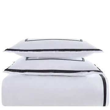Mellanni Duvet Cover Set - 3 PC Iconic Collection Bedding Set - Hotel Luxury, Extra Soft & Cooling - Microfiber - Button Closure and Corner Ties (Queen, Hotel Gray)