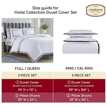 Mellanni Duvet Cover Set - 3 PC Iconic Collection Bedding Set - Hotel Luxury, Extra Soft & Cooling - Microfiber - Button Closure and Corner Ties (Queen, Hotel Gray)