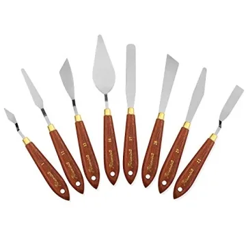 DerBlue 8pcs Palette Knife Set for Creative Artists