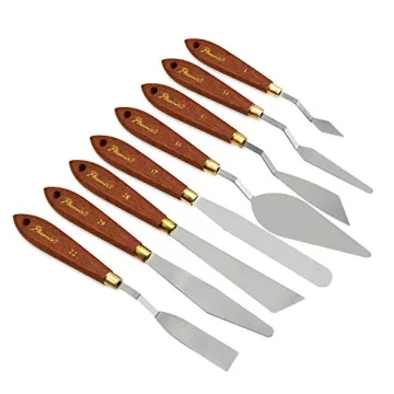 DerBlue 8pcs Palette Knife Set for Creative Artists
