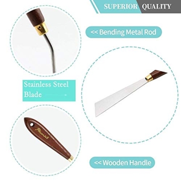 DerBlue 8pcs Palette Knife Set for Creative Artists