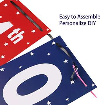 Happy 4th of July Banner - Quality Fourth of July Banner, Patriotic Banner, Independence Day Banner - Durable, Waterproof, and Reusable - Perfect for Outdoor and Indoor Celebrations. Show your