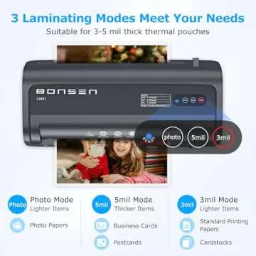 BONSEN A4 Laminator, 9.33-Inch with Never Jam Technology
