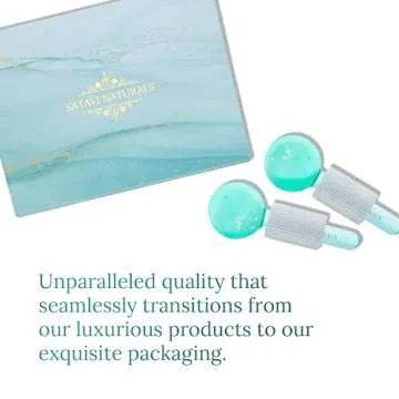 Satavi Naturals Beauty Ice Globes (Heat-Resistant & Freezer-Safe) Luxurious Facial Tools for Radiant Skin, Enhances Circulation to Tighten Skin, Reduce Puffiness, Minimize Pores, Alleviate Tension