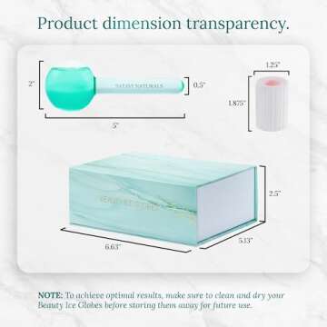 Satavi Naturals Beauty Ice Globes (Heat-Resistant & Freezer-Safe) Luxurious Facial Tools for Radiant Skin, Enhances Circulation to Tighten Skin, Reduce Puffiness, Minimize Pores, Alleviate Tension