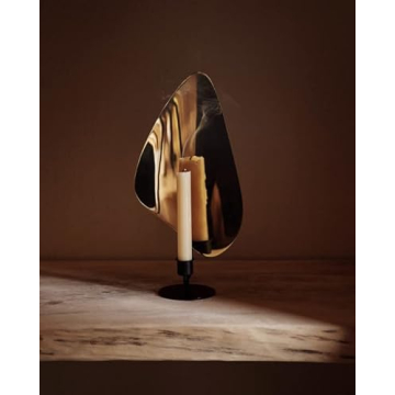 Flambeau Candle Holder – Elegant Black & Polished Brass Design