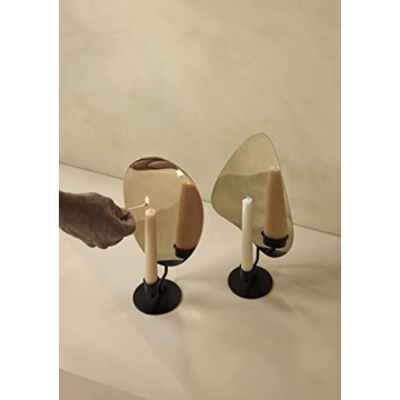Flambeau Candle Holder – Elegant Black & Polished Brass Design