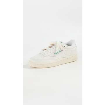 Reebok unisex-adult CLUB C 85 VINTAGE,TOP-CHALK/PAPERWHITE/GLEN GREEN,6.5