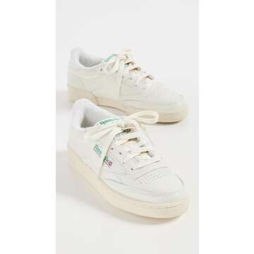 Reebok unisex-adult CLUB C 85 VINTAGE,TOP-CHALK/PAPERWHITE/GLEN GREEN,6.5