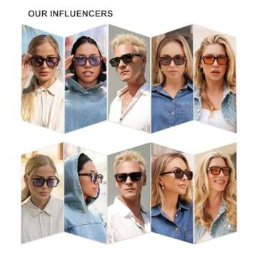 SOJOS Retro Square Polarized Sunglasses for Women and Men | Vintage Rectangle Shades SJ2345