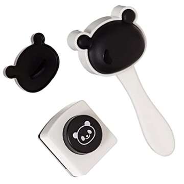 Velidy Bento Accessories Rice Ball Mold,Cartoon Panda Sushi Maker Mould Seaweed Cutter Bento Nori Kitchen Rice Mould for Kids PackedLunch Kitchen Tools