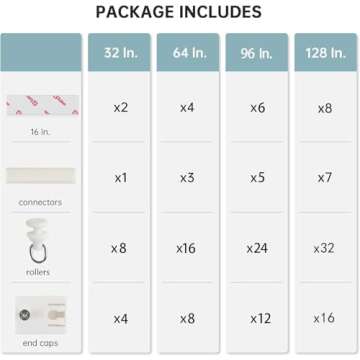 YLNANMI No Drill Self Adhesive Curtain Track Ceiling or Wall Mount(6x16 inch)- Ceiling Curtain Track, Adhesive Curtain Rod,Curtain Track Ceiling Mount - Easy to install curtain rails.