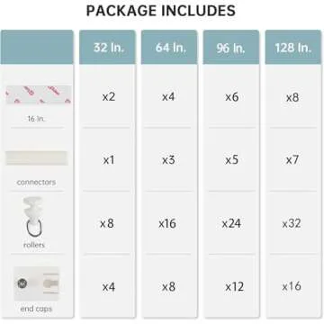 YLNANMI No Drill Self Adhesive Curtain Track Ceiling or Wall Mount(6x16 inch)- Ceiling Curtain Track, Adhesive Curtain Rod,Curtain Track Ceiling Mount - Easy to install curtain rails.