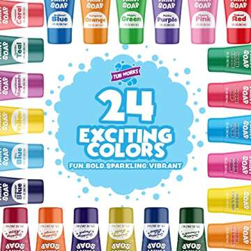 Tub Works® Bathtub Finger Paint Soap, 24 Pack | Non-Toxic, Washable Bath Paint for Toddlers & Kids ...