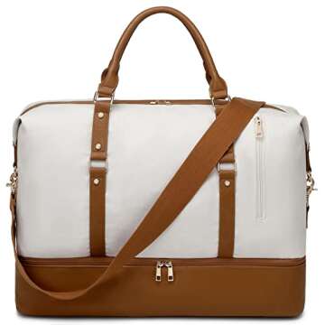 Fashionable Weekender Overnight Bag for Women - Large & Versatile