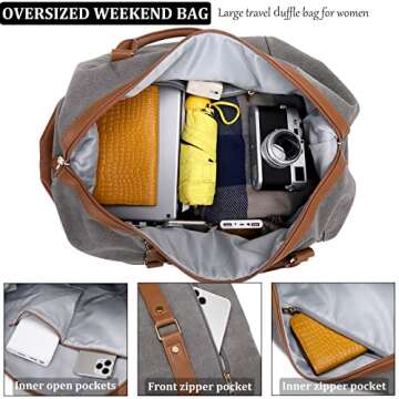 Fashionable Weekender Overnight Bag for Women - Large & Versatile