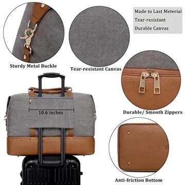 Fashionable Weekender Overnight Bag for Women - Large & Versatile