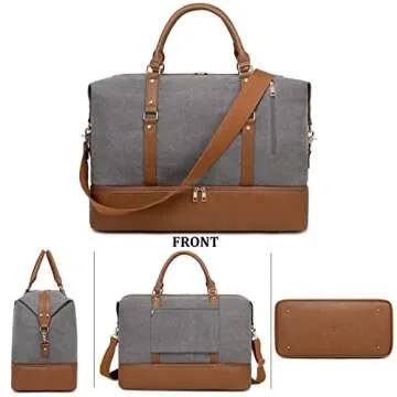 Fashionable Weekender Overnight Bag for Women - Large & Versatile