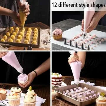 Complete Cake Decorating Supplies Kit with Piping Bags and Tips
