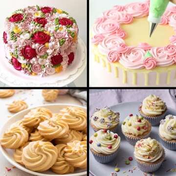 Complete Cake Decorating Supplies Kit with Piping Bags and Tips