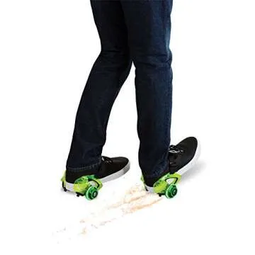 Razor Jetts DLX Heel Wheels for Kids - Neon Green Adventure