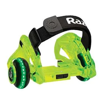 Razor Jetts DLX Heel Wheels for Kids - Neon Green Adventure