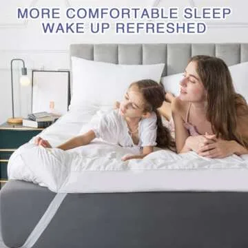 WhatsBedding 4 inch Memory Foam Mattress Topper for Comfort