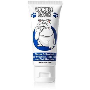 Squishface Wrinkle Paste + Wrinkle Wipes + Flexible Silicone Dog Wrinkle Cream Applicator Bundle - S...