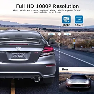 ORSKEY Dual Dash Cam 1080P with Night Vision
