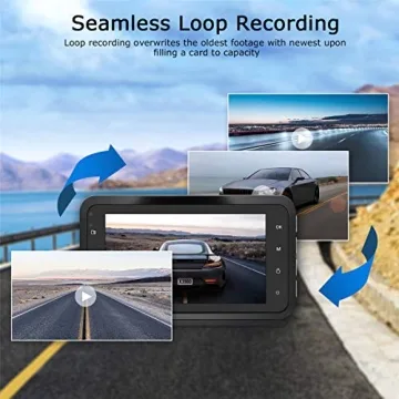 ORSKEY Dual Dash Cam 1080P with Night Vision