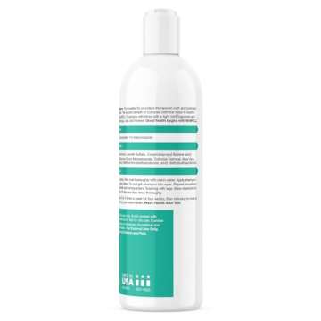 VetWELL Shampoo for Dogs Cats & Horses - Topical Shampoo with Oatmeal & Aloe -12oz Mint Scent