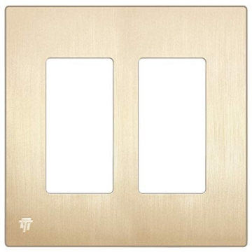 ENERLITES Elite Series Screwless Decorator Wall Plate - Child Safe Brushed Gold