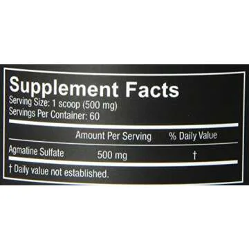 Core Nutritionals Agmatine Sulfate Dietary Supplement