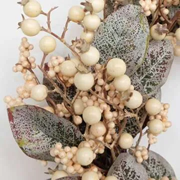 Eucalyptus Leaf Wreath with White Berries for Home Decor