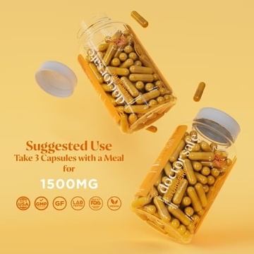 High Absorption Turmeric Curcumin Supplement 1500mg