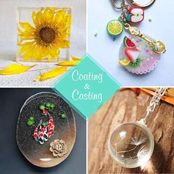 UV Resin - Improved 500g Crystal Clear Hard Ultraviolet Curing Epoxy Resin for DIY Jewelry Making, DIY Resin Mold - UV Glue Solar Cure Sunlight Activated Resin for Casting & Coating, Craft Decoration