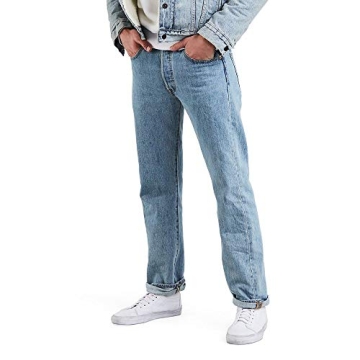 Levi's Men's 501 Original Fit Jeans - Timeless Style in Light Stonewash, 38W x 34L