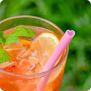 Prurex 50pcs Pink HeartShaped Straws,Individually Wrapped Disposable Drinking Straws for Valentines ...