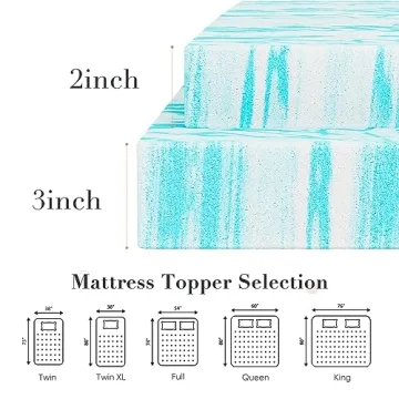 Memory Foam Mattress Topper 2 Inch Gel Infused Comfort